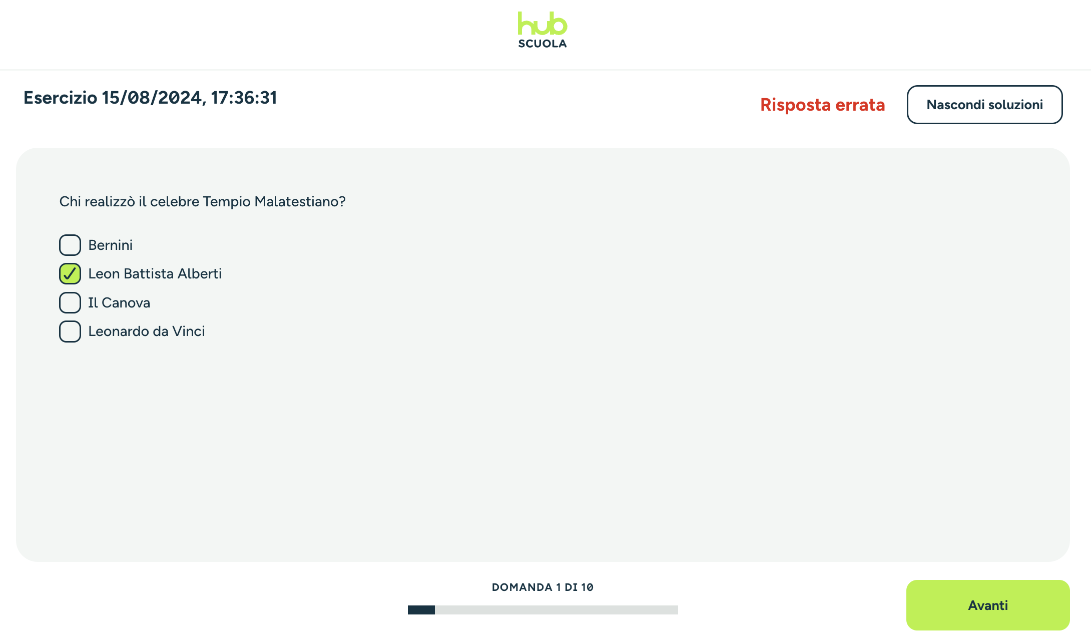 HUB Test – Assistenza HUB Scuola